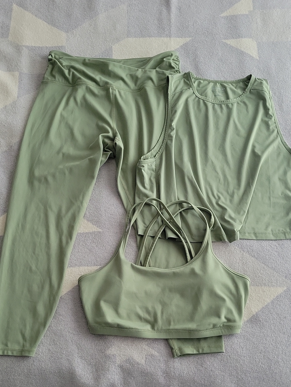 Joe Fresh X Sasha Exeter Sage Green Activewear Set
